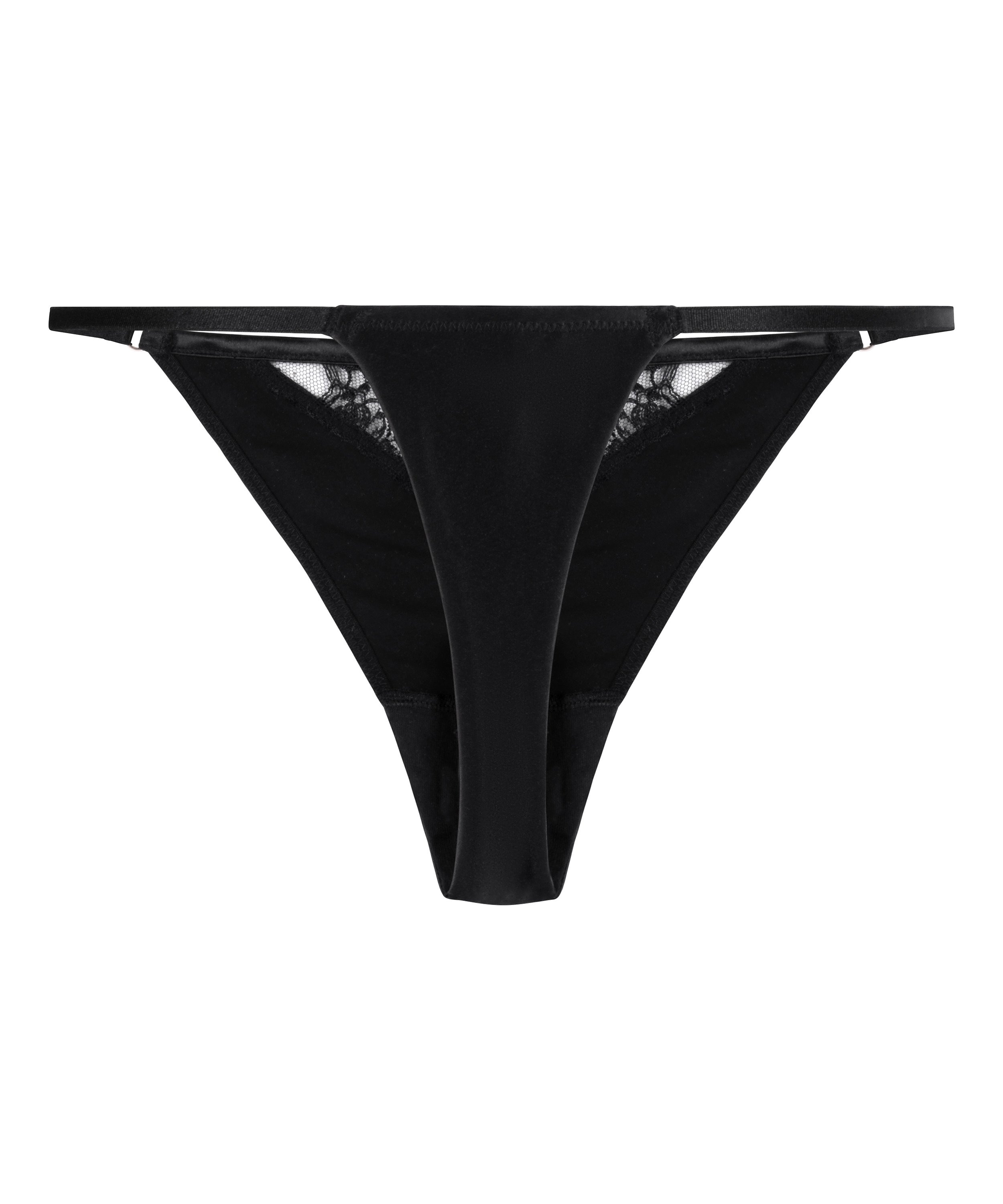 Catherine Highleg Thong, Black, main