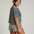 Top Velours Pocket, Green