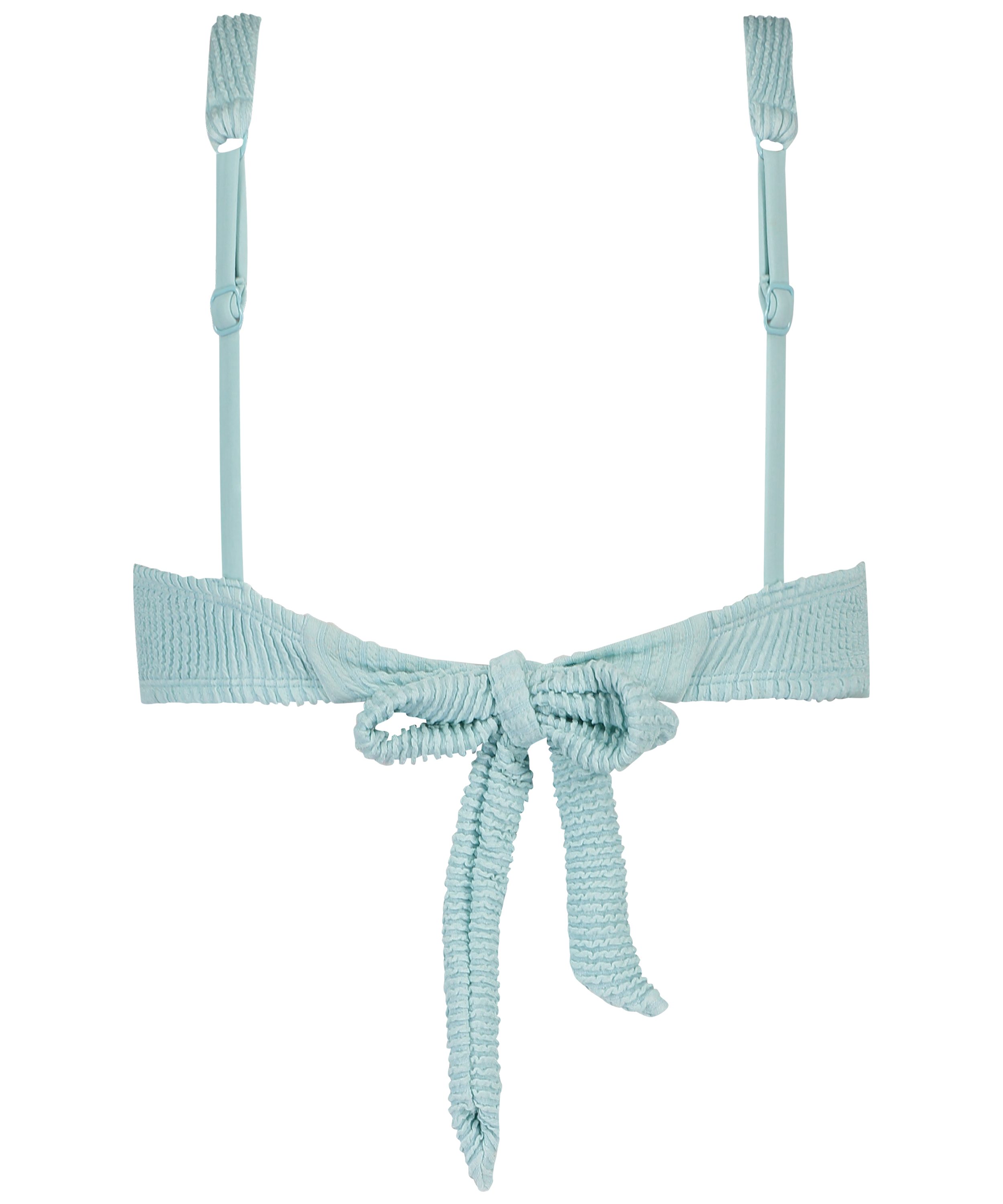 Crinkle Bikini Crop top, Blue, main
