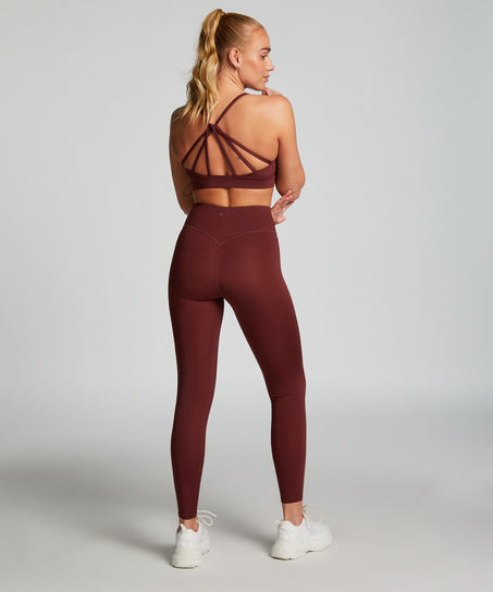 HKMX Crossed High Waisted Leggings, Red