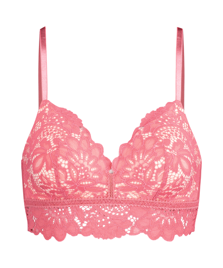 Shiloh Padded Longline Non-Underwired Bra, Pink