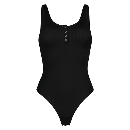 Singlet Ribbed Body, Black