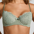 Marine Padded Underwired Bra, Green