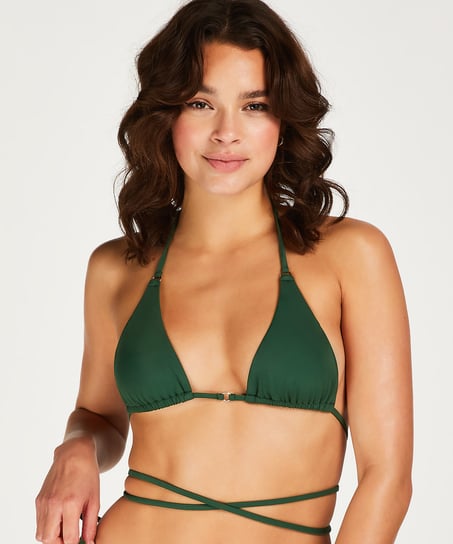 Digura triangle bikini top, Green