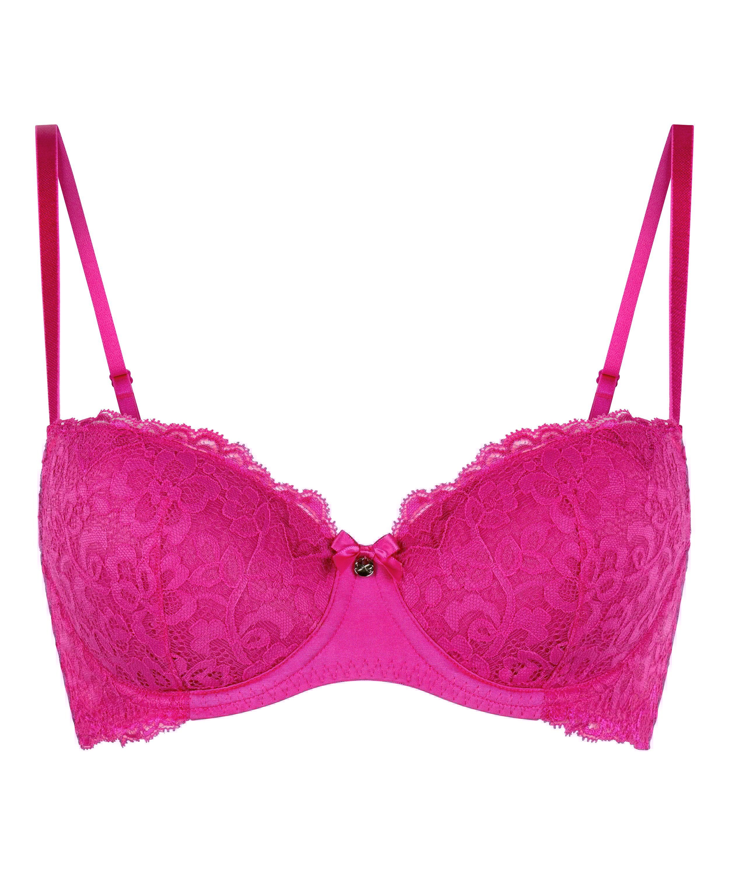 Marine Padded Underwired Bra, Pink, main