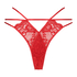 Remote Control Vibrating Lace Tanga Thong, Red