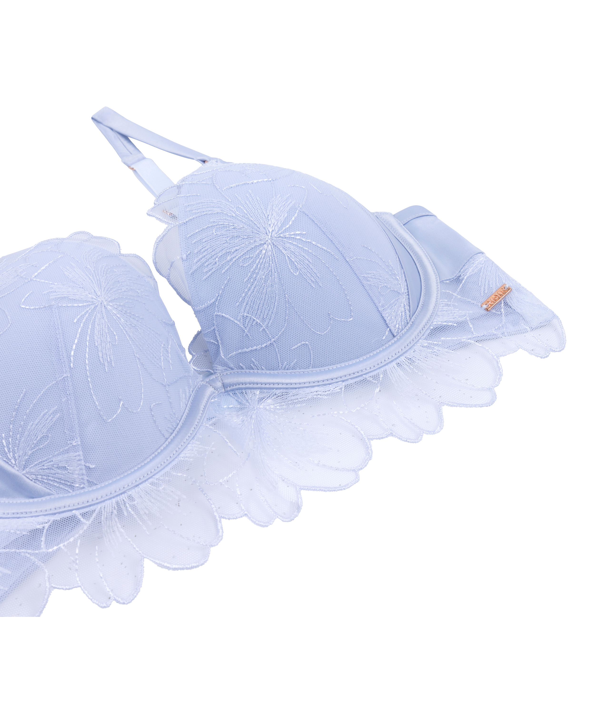 Emilia Padded Underwired Push-Up Bra, Blue, main