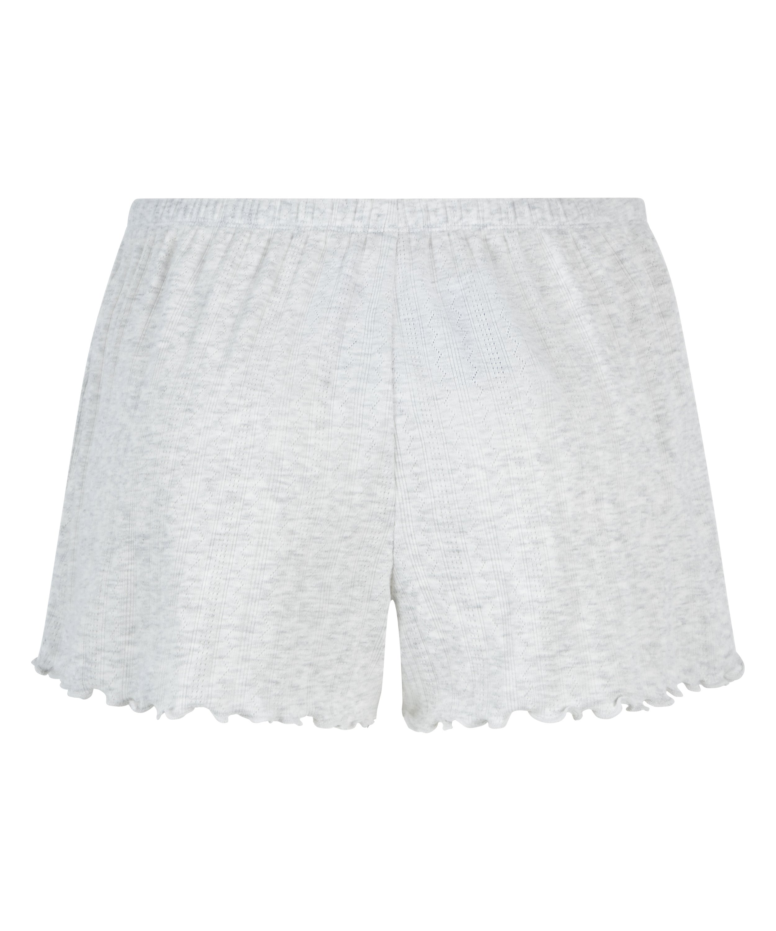 Pointelle Pyjama Shorts, Beige, main