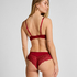 Marine Padded Push-Up Underwired Bra, Red