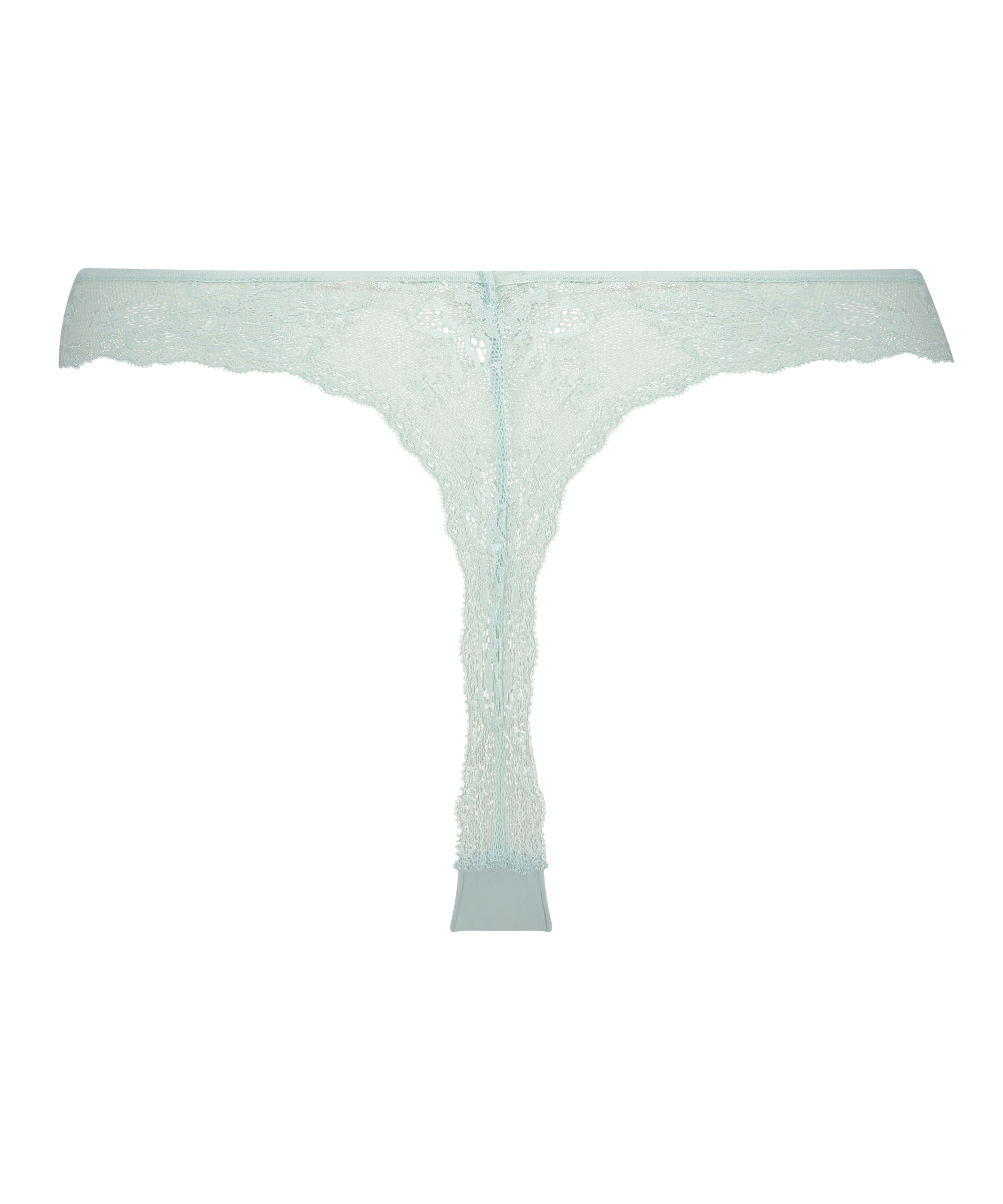 Lace Back Invisible Thong, Green, main