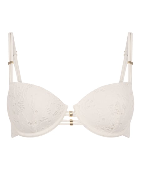 Crochet Bikini Top, White