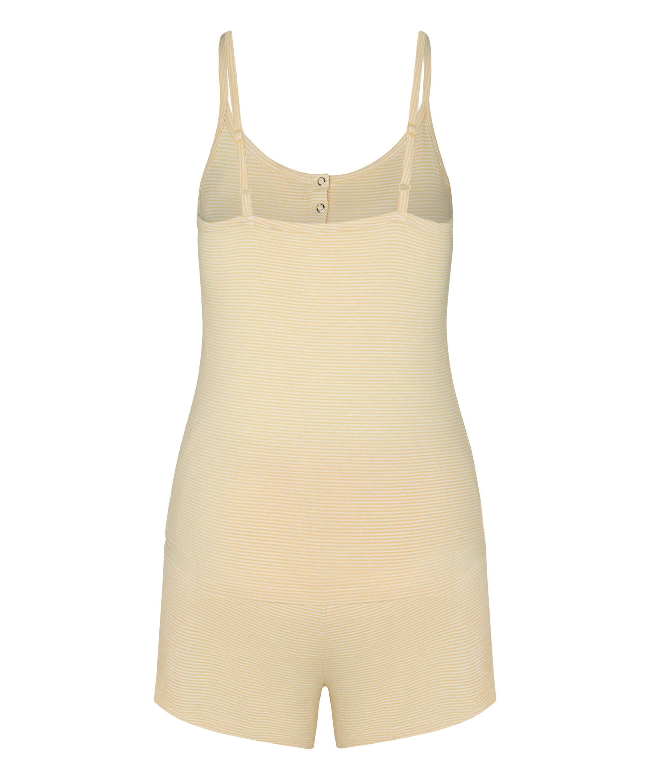 Pyjama Set Striped Henley, Yellow, main