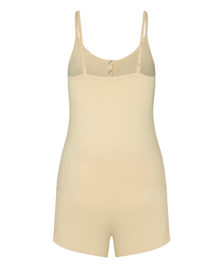 Pyjama Set Striped Henley, Yellow