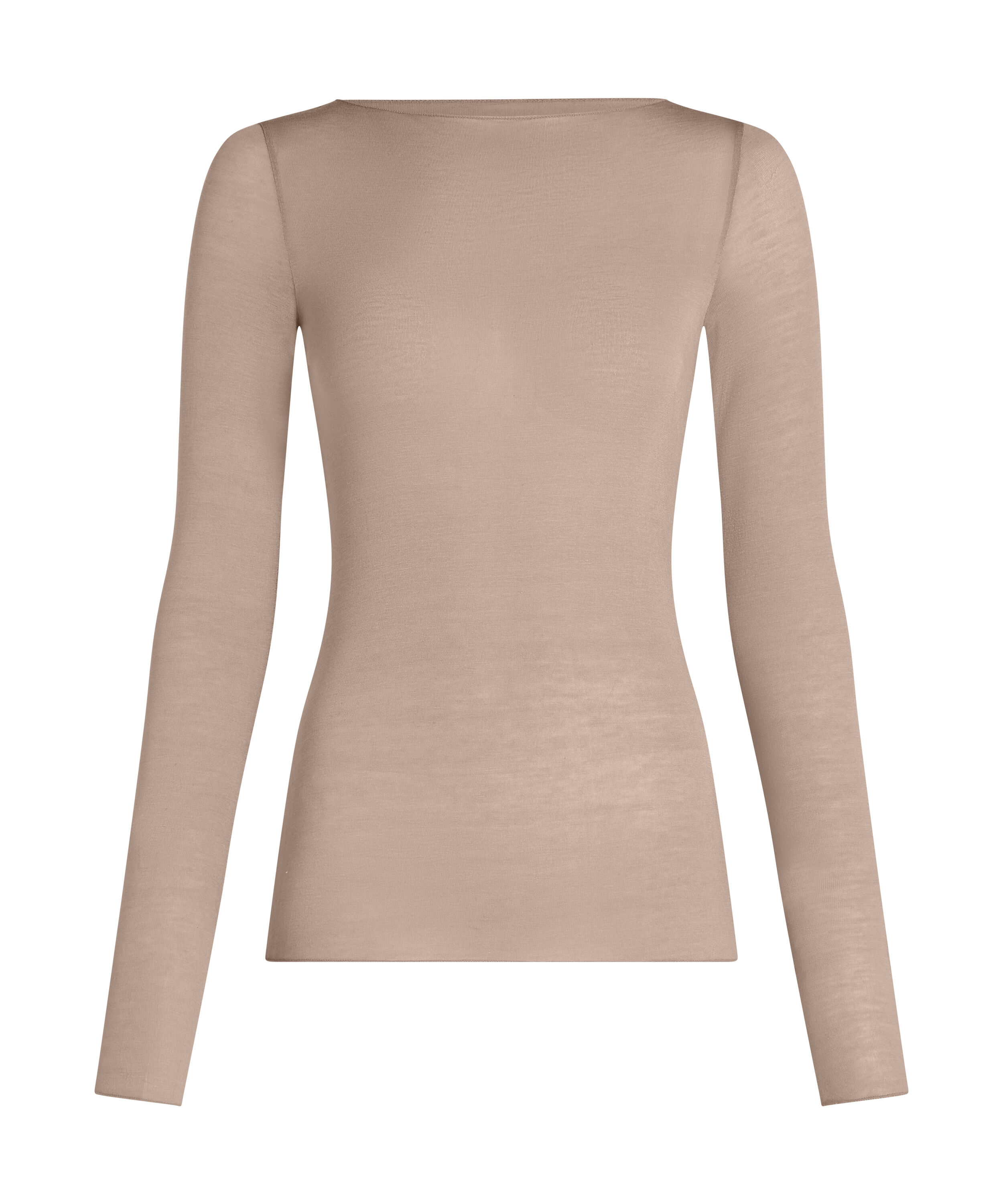 super soft Boatneck Shirt with Cashmere, Gray