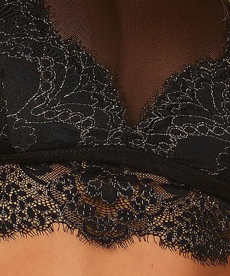 Cynthia long-sleeved bralette, Black