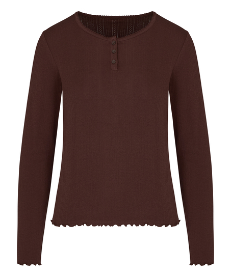 Top Pointelle, Brown