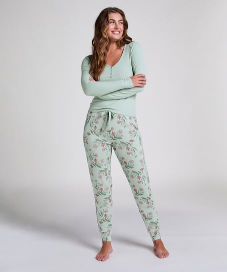 Jersey Pyjama Pants, Green