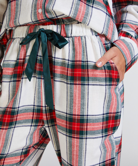 Petite Flannel Pyjama Pants, White
