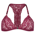 Rose Padded Triangle Bralette, Purple