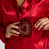 Heart Zip Purse, Red