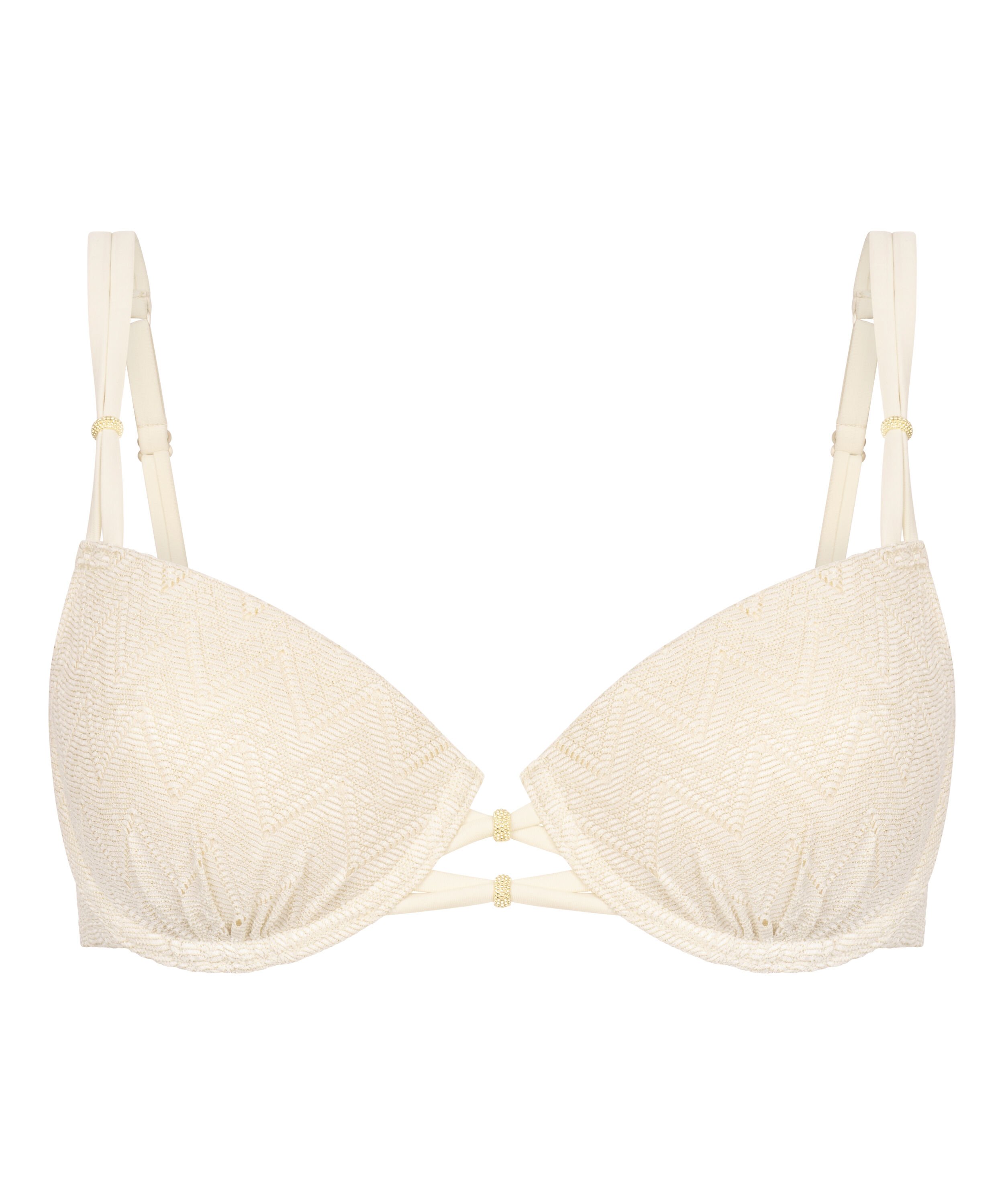 Crochet Bikini Top, White