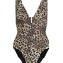 Luxe Animalia Shaping Bathingsuit, Brown