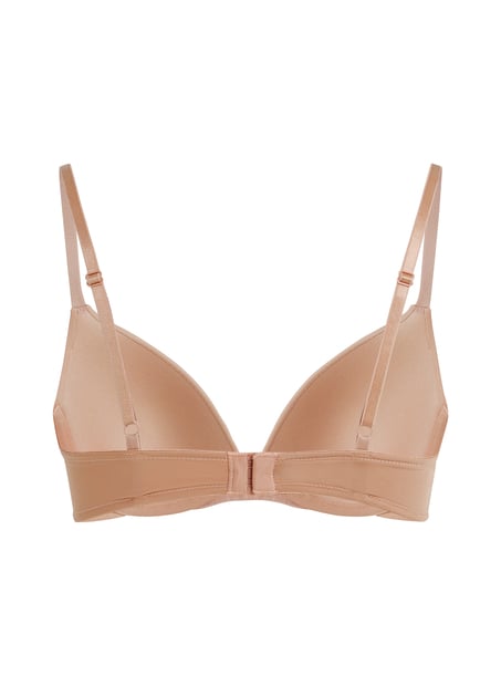 Plunge Padded Underwired Bra, Brown