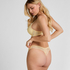 Lace Back Invisible Thong, Yellow