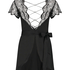 Coco satin kimono, Black