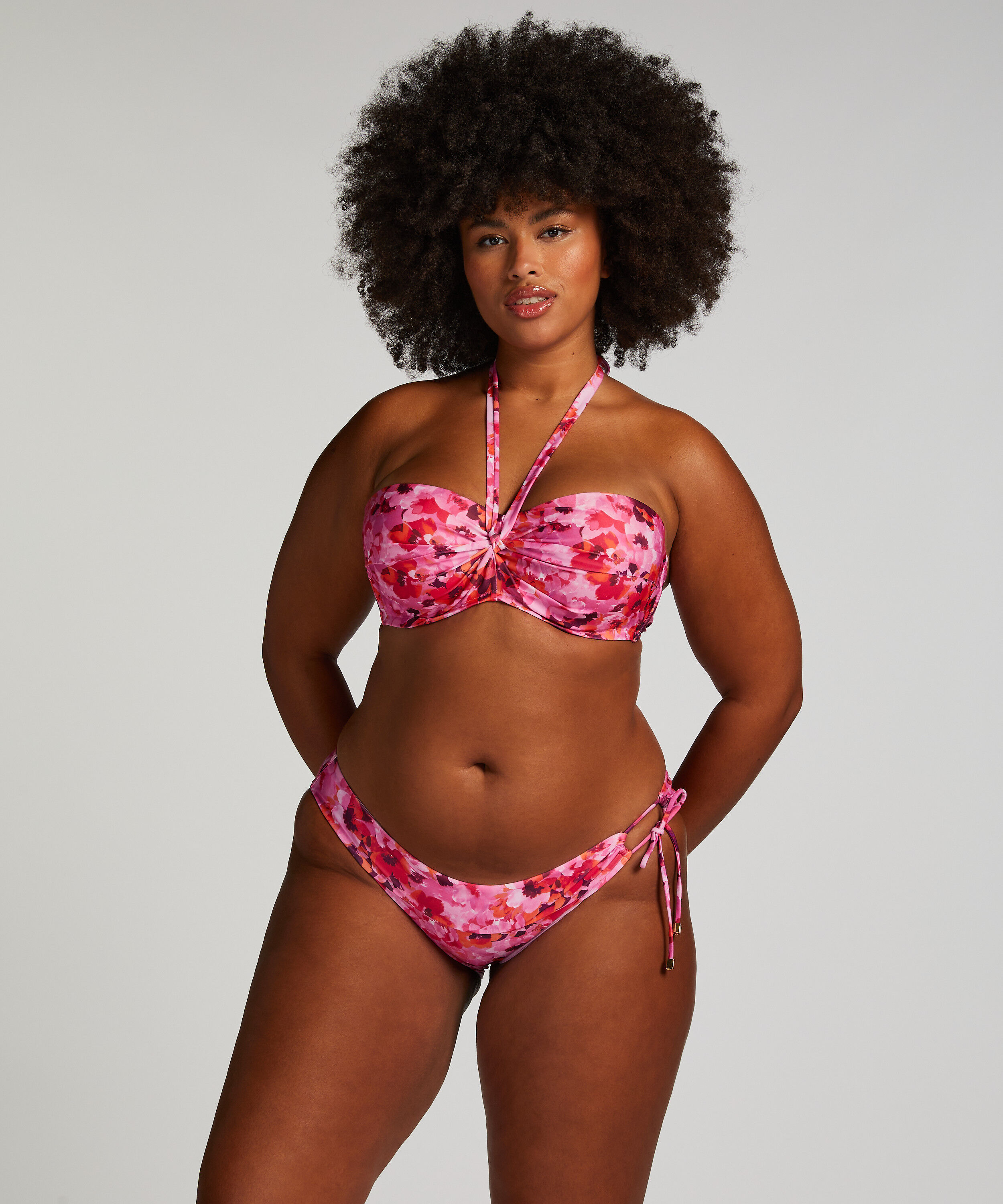 Floral Rio Bikini Bottoms, Pink