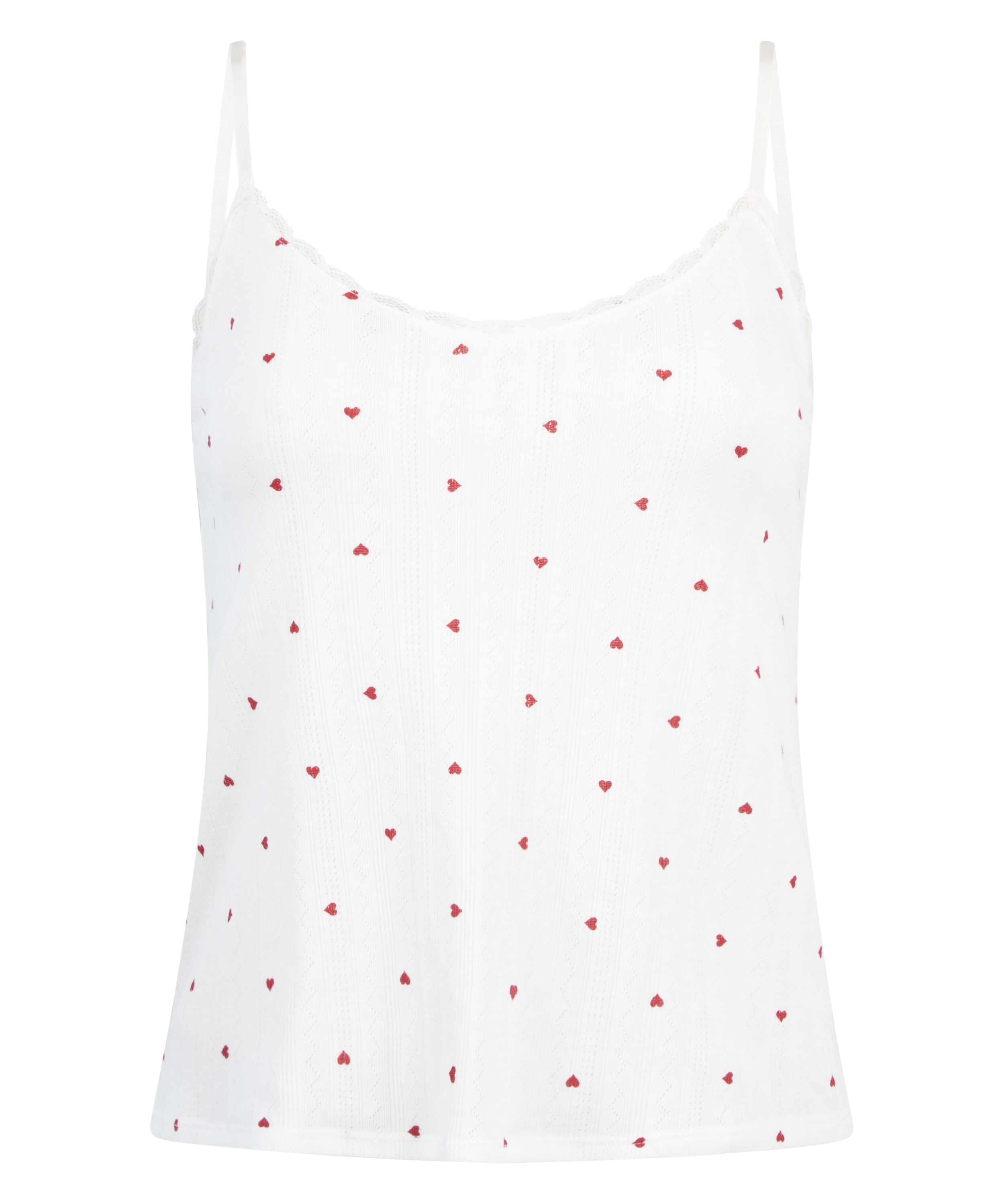 Cami lace top, White, main