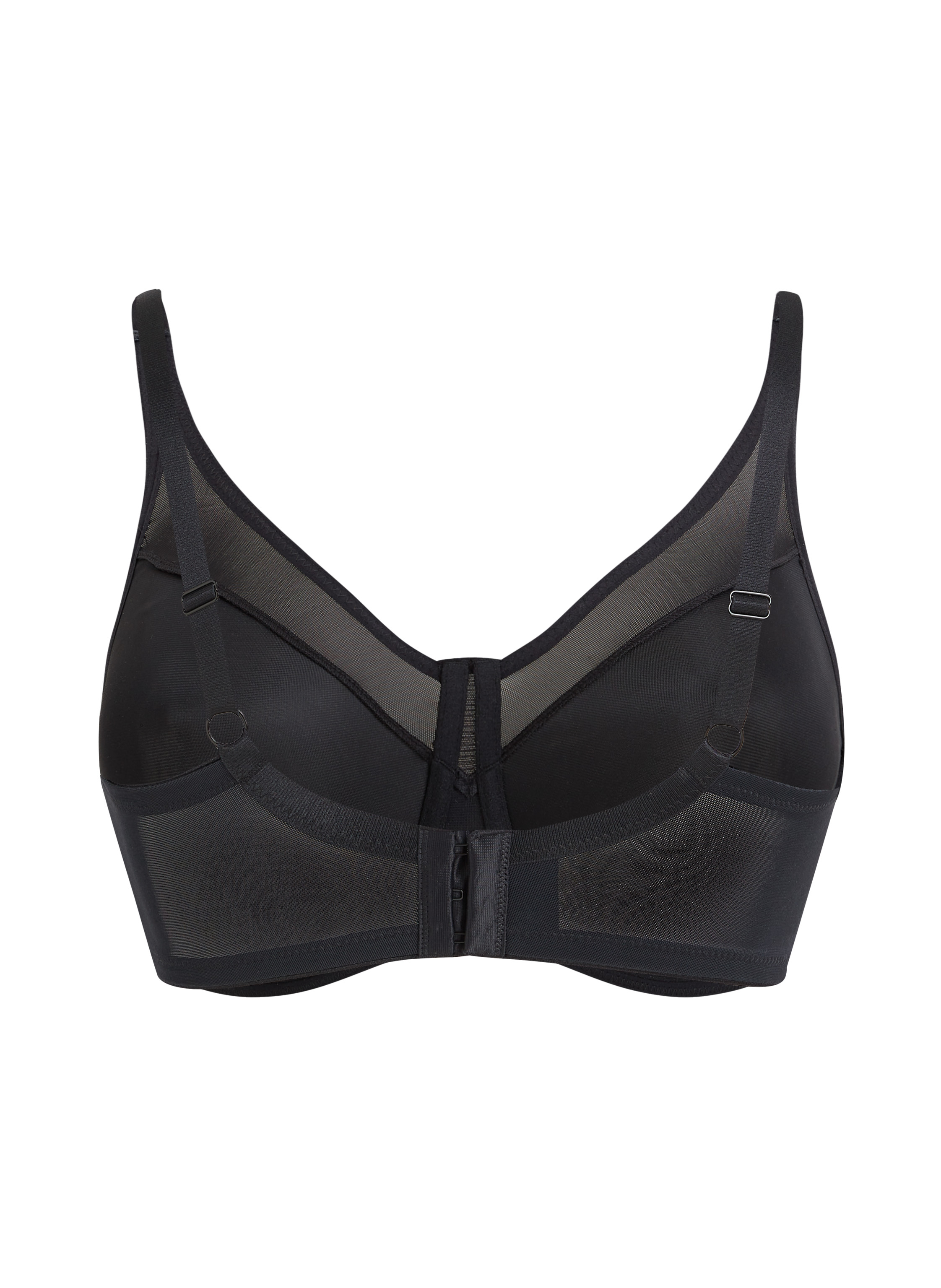 Nina Non-Padded Underwired Minimizer Bra, Black, main