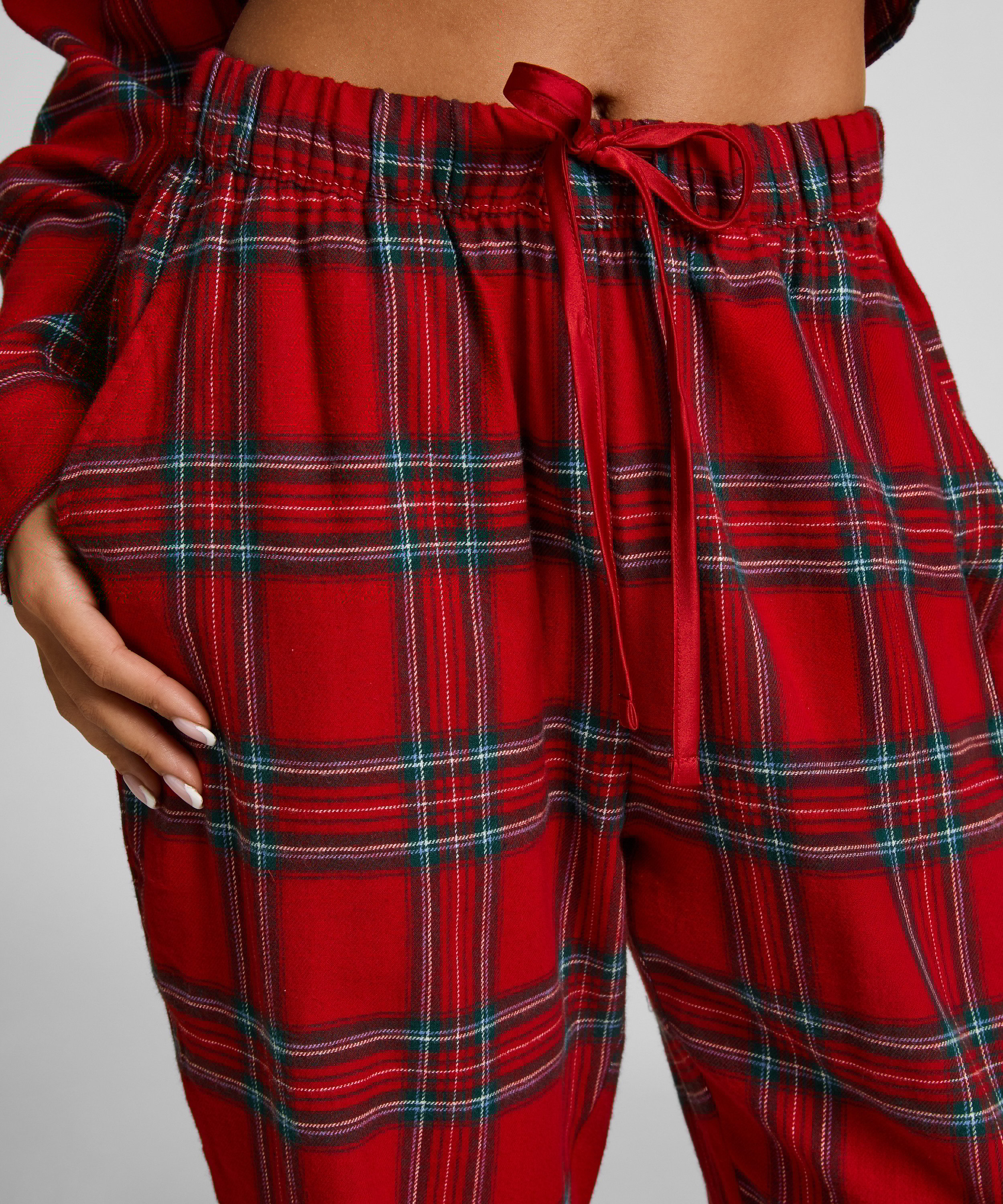 Petite Flannel Pyjama Pants, Red, main