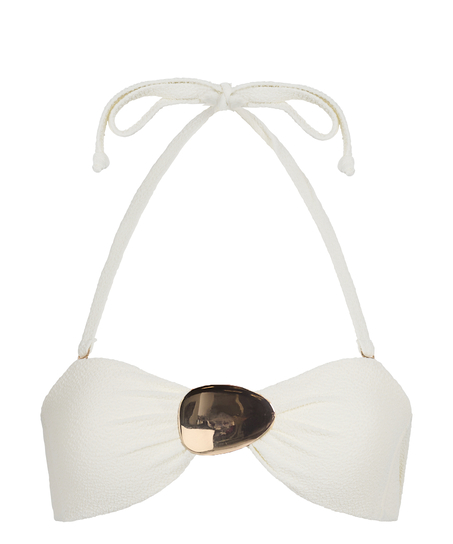 Cabo Bandeau Bikini Top, White