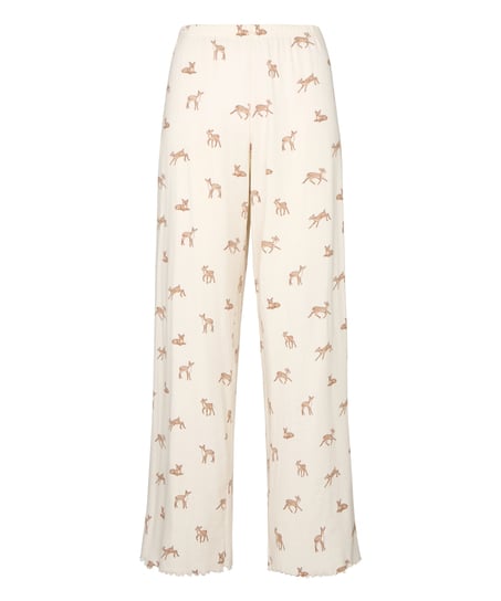 Pants Loose Pointelle, White