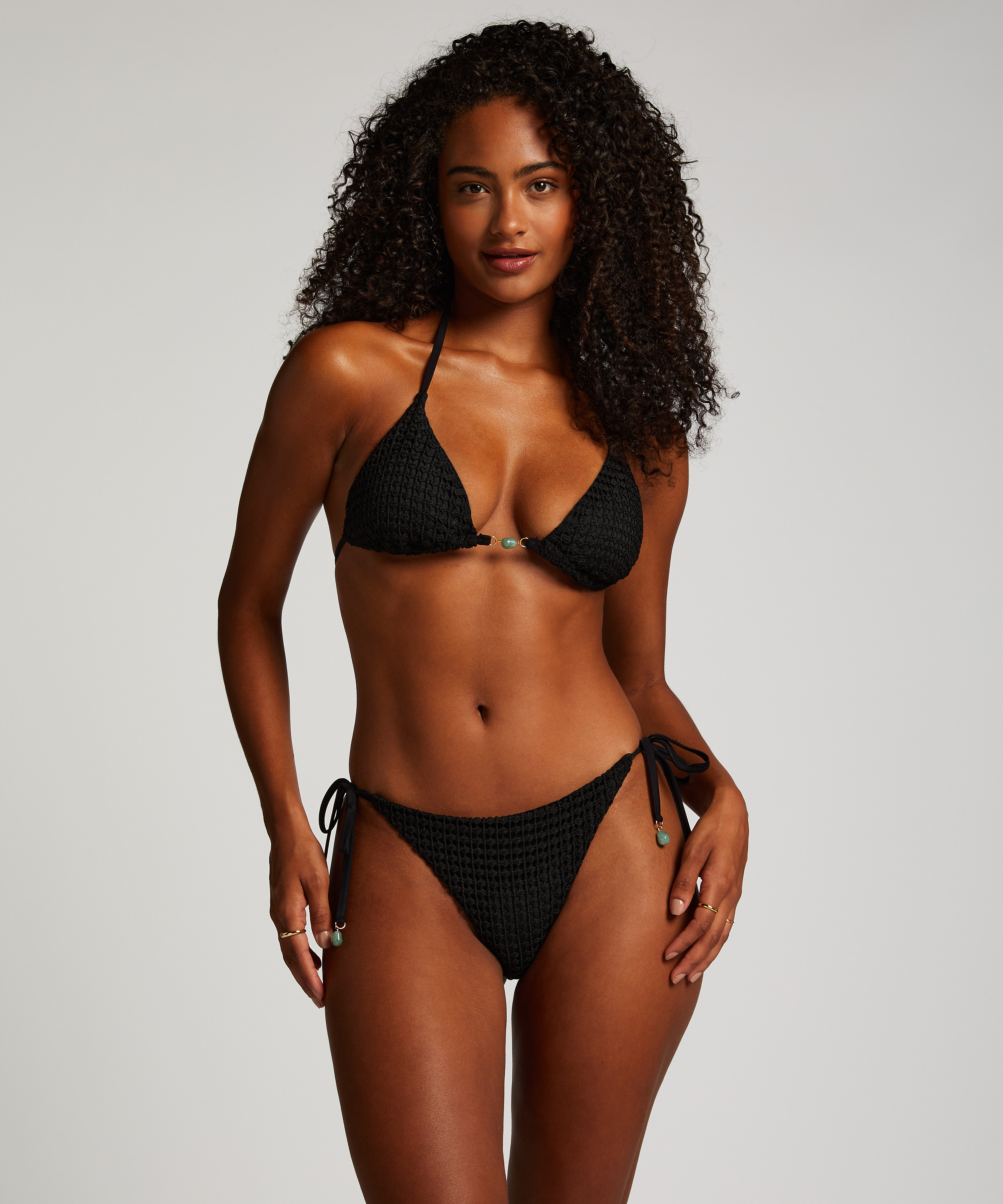 Maui Triangle Bikini Top, Black, main