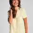 Satin Short-Sleeved Jacket, Yellow