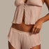 Chiffon Plisse Cami Set, Pink