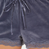 Velvet lace shorts, Gray