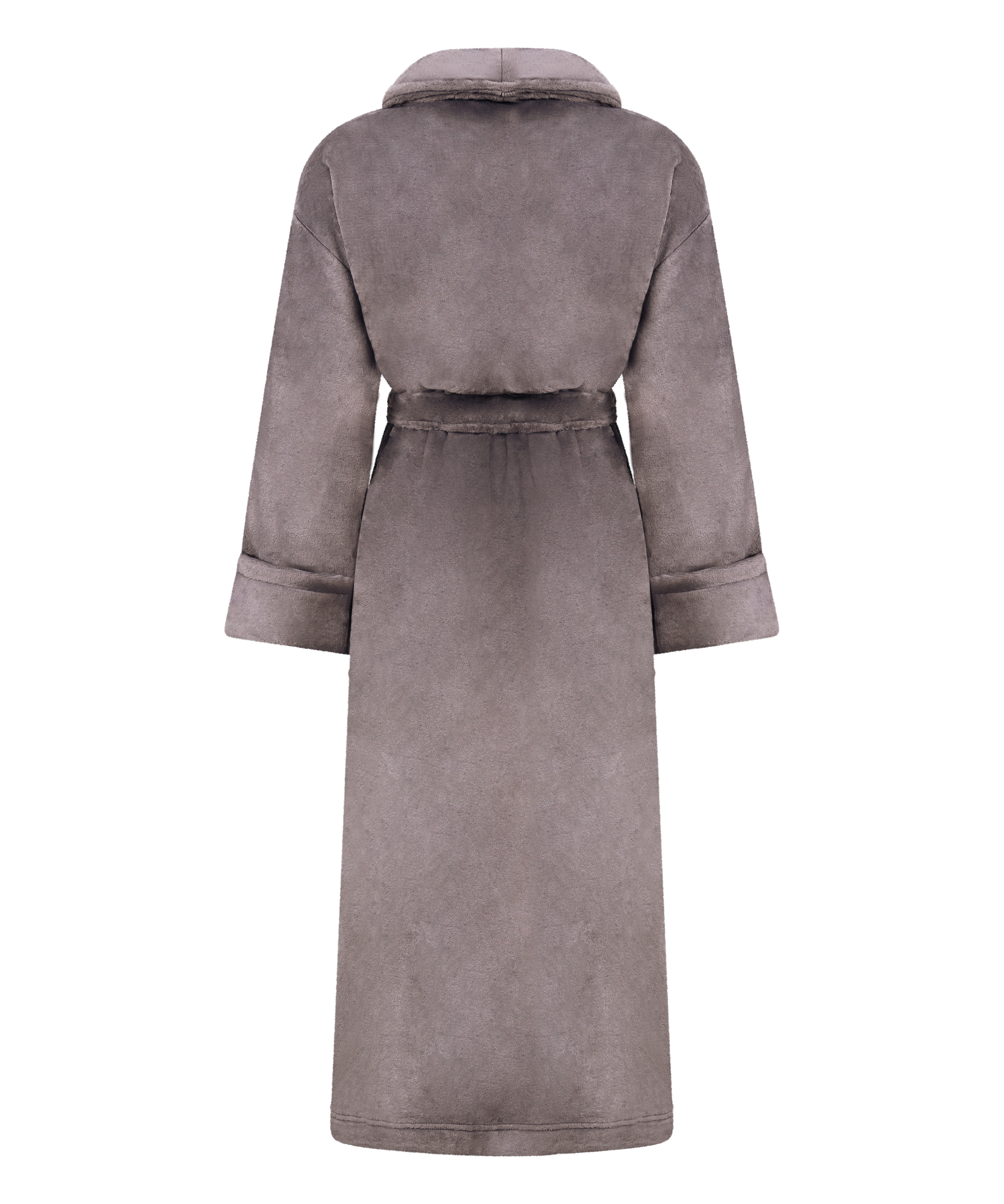 Soft Fleece Bathrobe, Gray, main