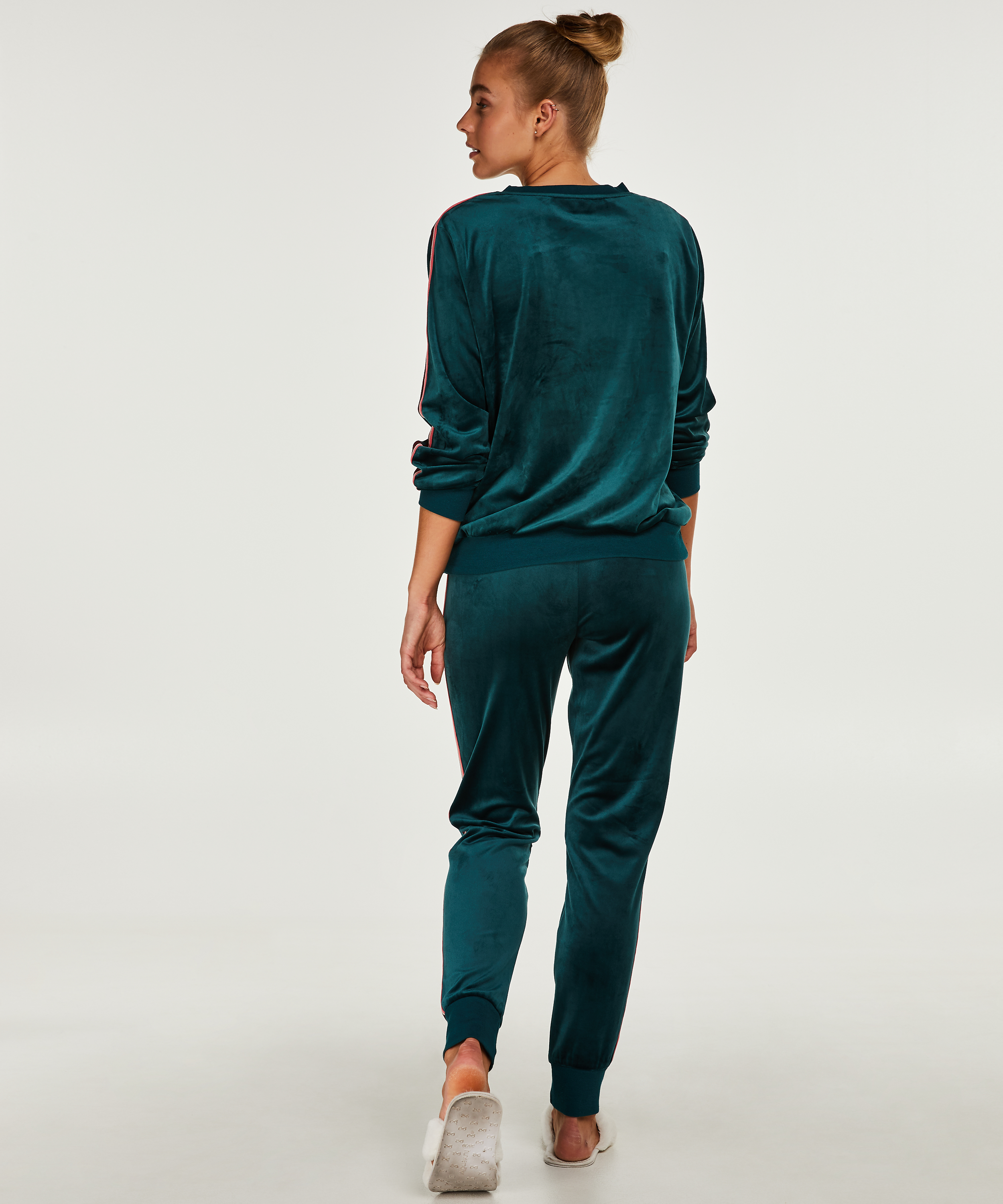 Striped Velvet Top, Green, main