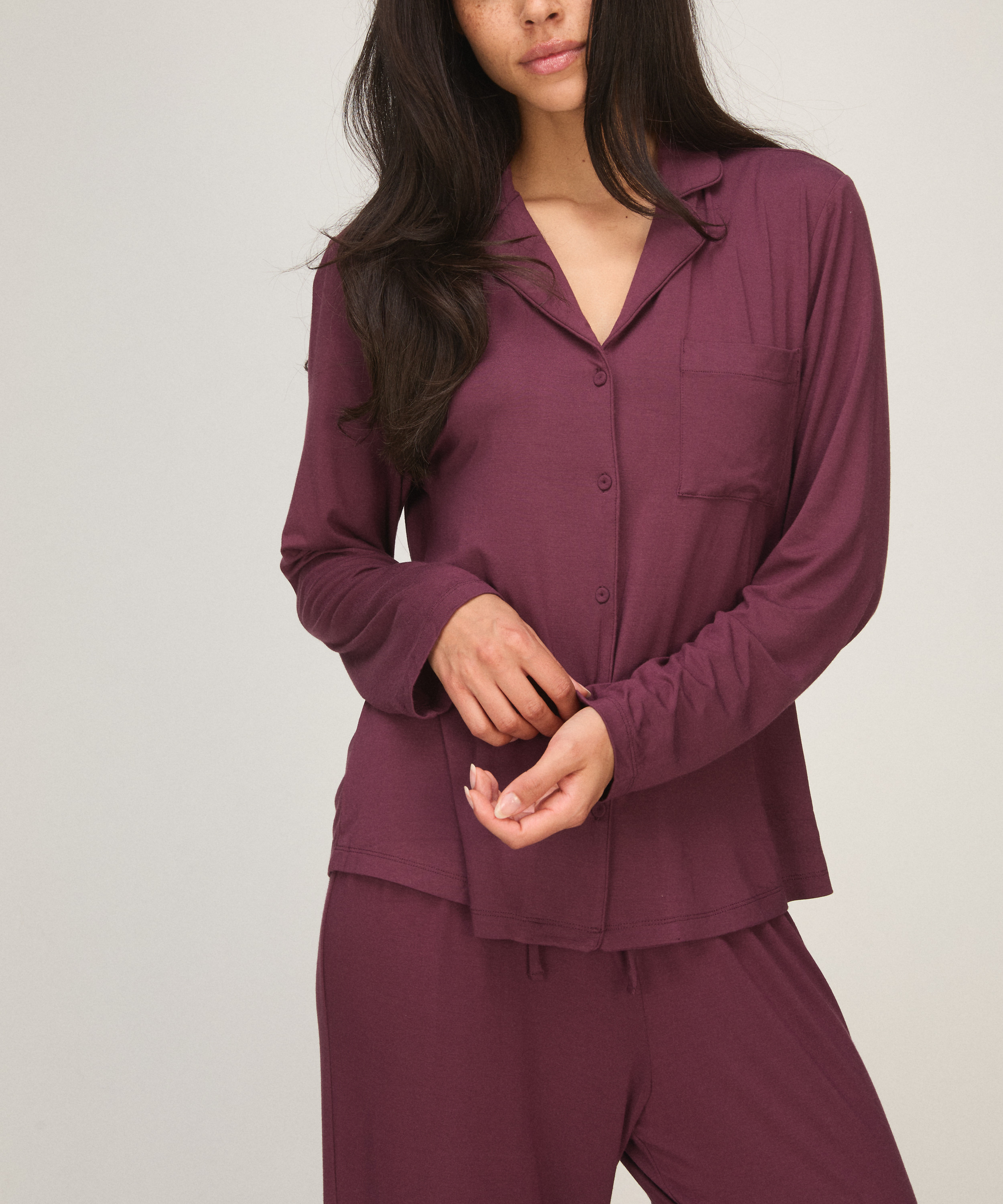 Pyjama Jacket Essentials, Purple, main