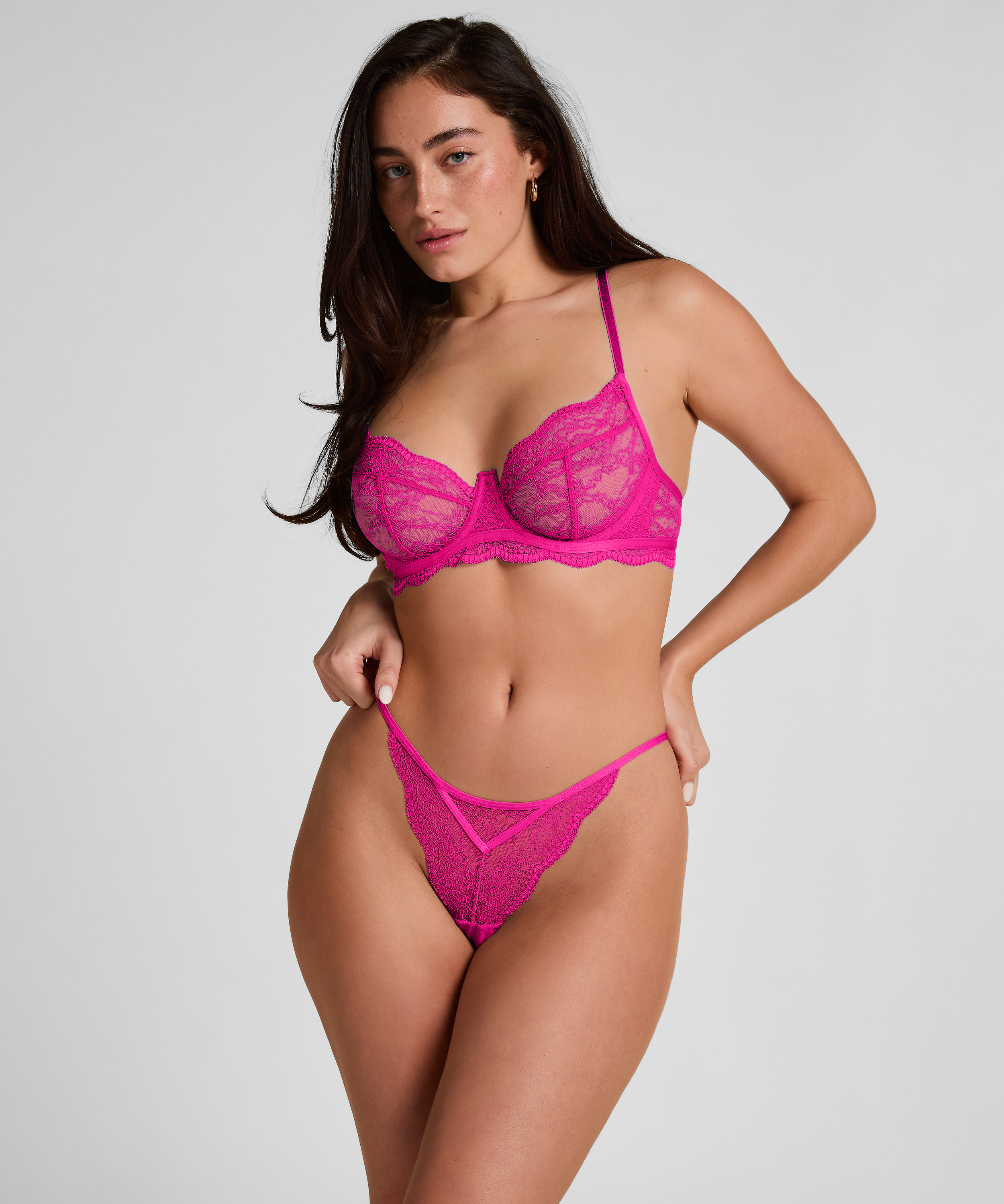 Isabelle Non-Padded Underwired Bra, Pink, main
