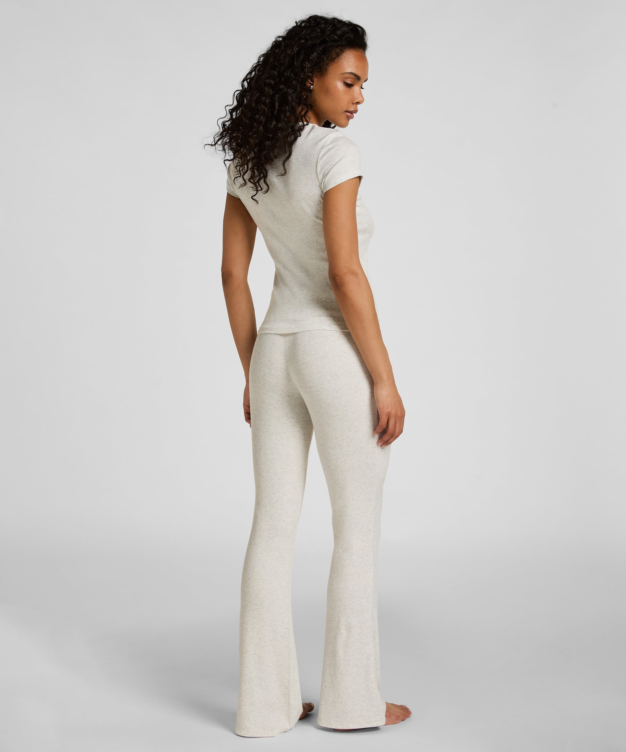 Flared Lounge Pants, Gray, main