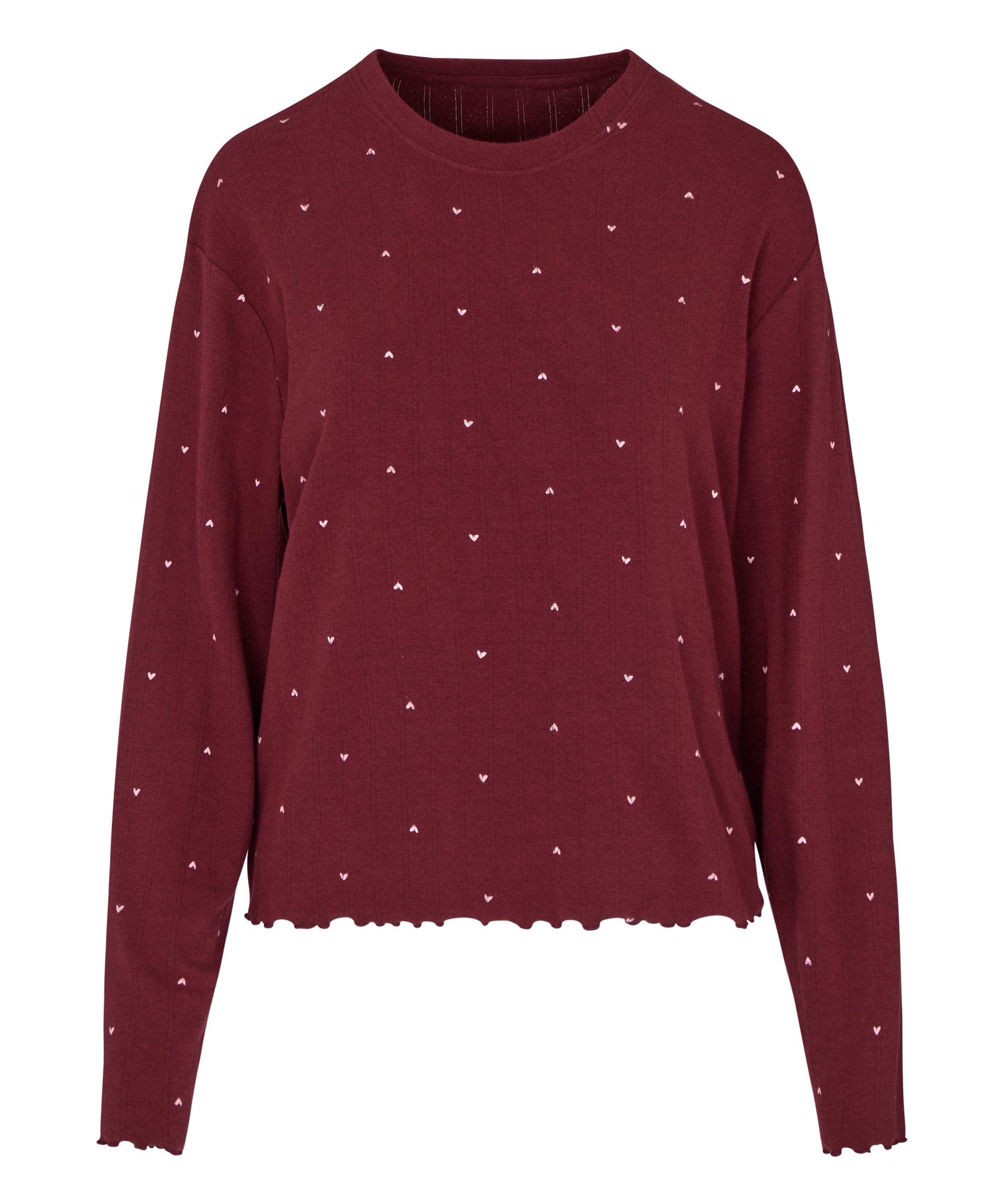 Pyjama Top Loose Pointelle, Purple, main