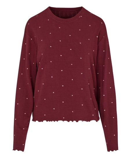 Pyjama Top Loose Pointelle, Purple