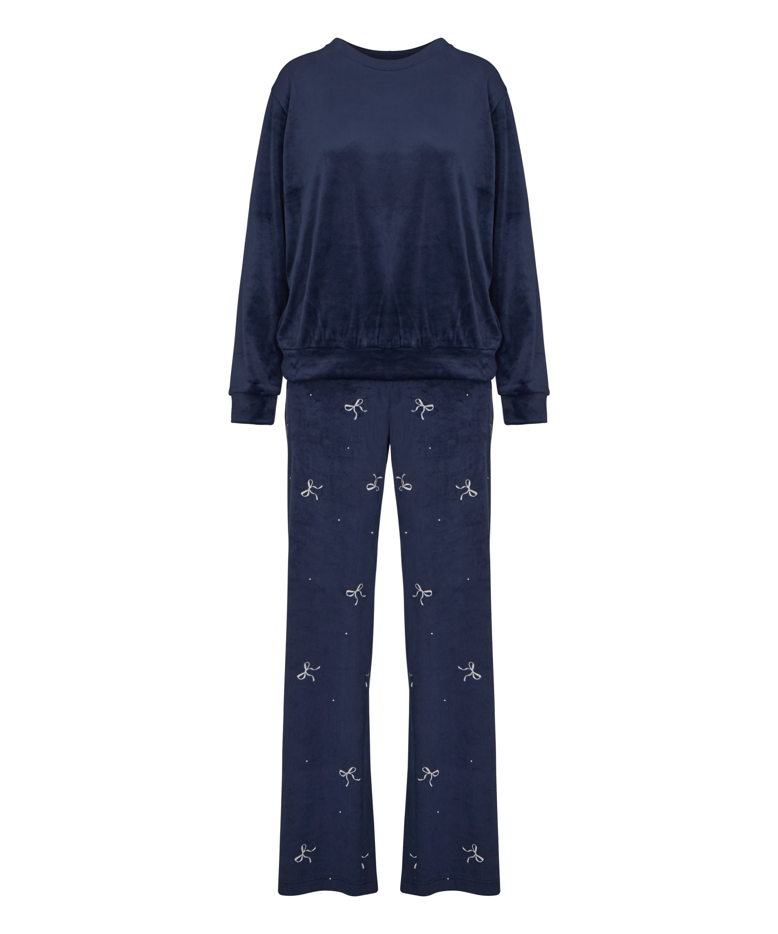 Pyjama Set Velours, Blue, main