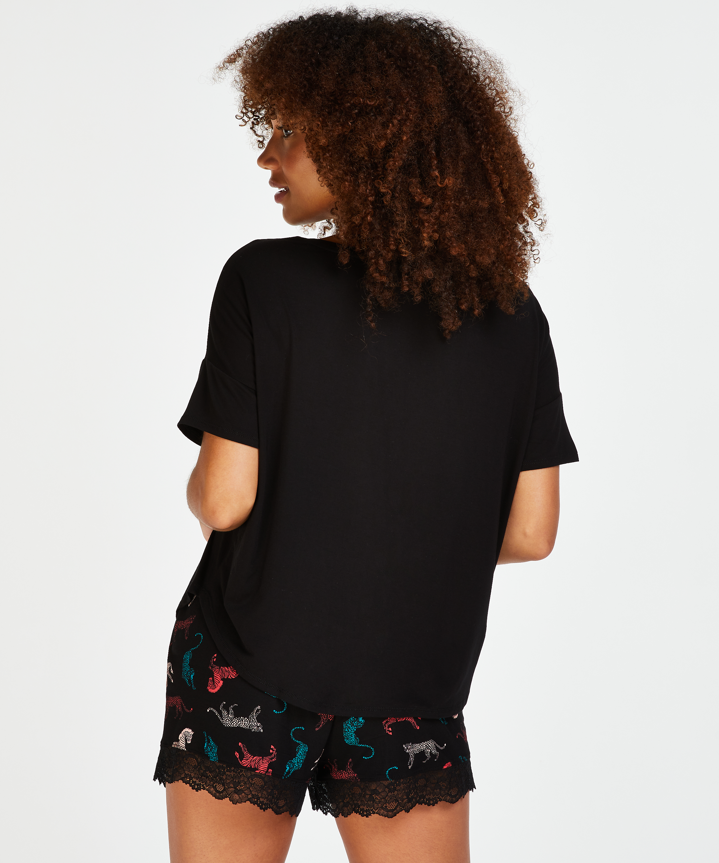 Short pyjama set, Black, main