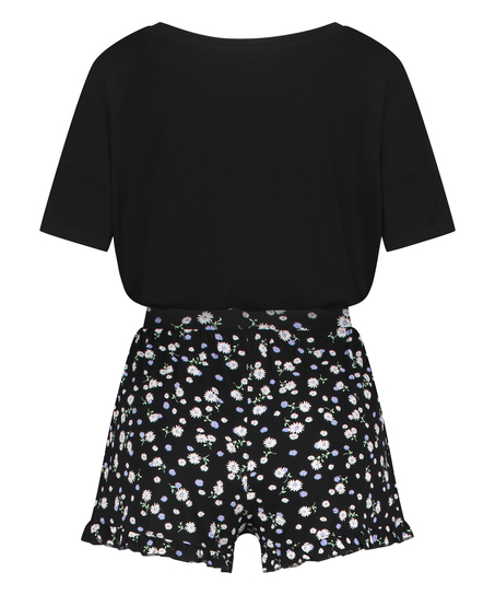Short Pyjama Set, Black