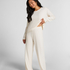 Brushed Jersey Trousers, White
